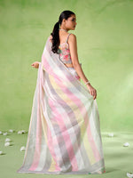 Ideal Multi Color Cotton Fabric Casual Saree