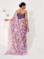 Ideal Purple Color Cotton Fabric Casual Saree