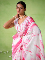 Ideal White Color Cotton Fabric Casual Saree