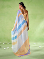 Ideal Multi Color Cotton Fabric Casual Saree
