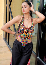 Beautiful Black Color Cotton Fabric Top With Bottom