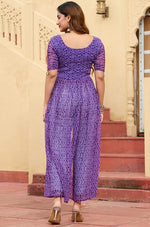 Amazing Purple Color Georgette Fabric Designer Kurti