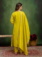 Amazing Green Color Viscose Fabric Designer Suit