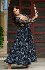 Dazzling Black Color Georgette Fabric Gown