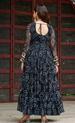 Dazzling Black Color Georgette Fabric Gown
