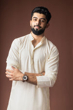 Fabulous White Color Rayon Fabric Kurta Pajama