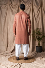Fabulous Orange Color Rayon Fabric Kurta Pajama
