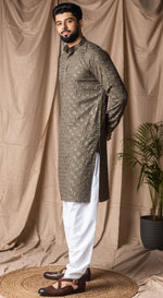 Fabulous Green Color Rayon Fabric Kurta Pajama