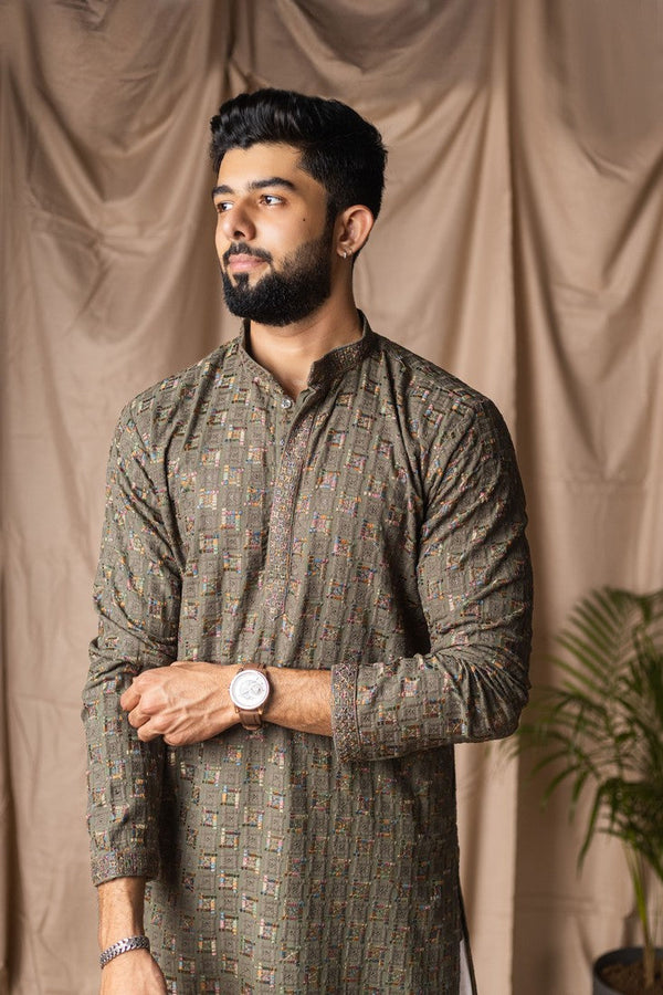 Fabulous Green Color Rayon Fabric Kurta Pajama