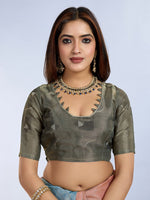 Ideal Peach Color Cotton Fabric Casual Saree