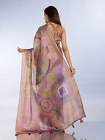 Ideal Brown Color Cotton Fabric Casual Saree