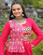 Divine Pink Color Rayon Fabric Gown