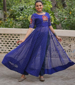 Amazing Blue Color Georgette Fabric Designer Kurti