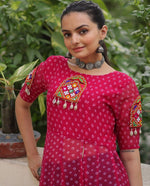 Amazing Pink Color Georgette Fabric Designer Kurti