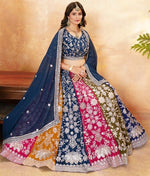 Superb Multi Color Georgette  Fabric Party Wear Lehenga