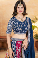 Superb Multi Color Georgette  Fabric Party Wear Lehenga