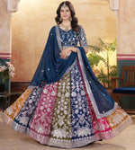 Superb Multi Color Georgette  Fabric Party Wear Lehenga