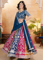 Superb Multi Color Georgette  Fabric Party Wear Lehenga