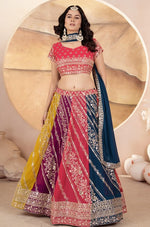 Superb Multi Color Georgette  Fabric Party Wear Lehenga