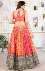 Superb Multi Color Chinon Fabric Party Wear Lehenga