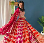 Classy Multi Color Georgette Fabric Party Wear Lehenga