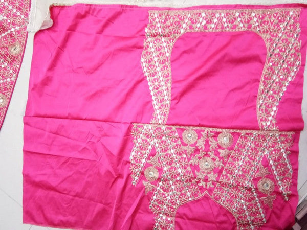 Dazzling Pink Color Satin Fabric Wedding Lehenga