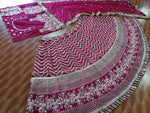 Dazzling Magenta Color Satin Fabric Wedding Lehenga