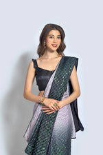 Ideal Black Color Vichitra Fabric Partywear Saree