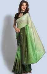 Ideal Green Color Vichitra Fabric Partywear Saree