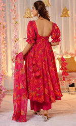 Amazing Pink Color Silk  Fabric Designer Suit