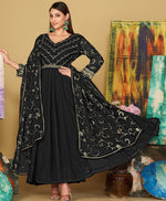 Amazing Black Color Georgette Fabric Designer Suit