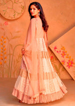 Amazing Beige Color Georgette Fabric Partywear Suit