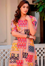 Beautiful Multi Color Cotton  Fabric Designer Kurti