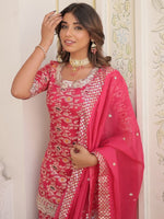 Superb Pink Color Viscose Fabric Sharara Suit