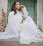 Amazing White Color Georgette Fabric Sharara Suit