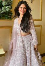 Pretty Pink Color Net Fabric Party Wear Lehenga
