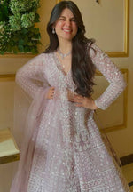 Pretty Pink Color Net Fabric Party Wear Lehenga