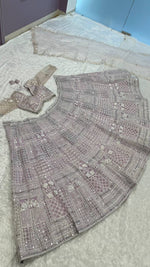 Pretty Pink Color Net Fabric Party Wear Lehenga