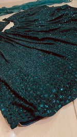 Pretty Green Color Georgette Fabric Party Wear Lehenga