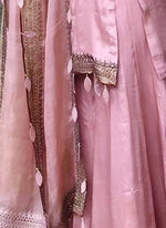 Beautiful Pink Color Georgette Fabric Designer Suit