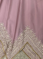 Beautiful Pink Color Georgette Fabric Designer Suit