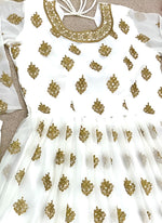 Beautiful White Color Georgette Fabric Sharara Suit