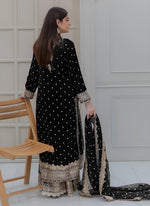 Amazing Black Color Georgette Fabric Plazzo Suit