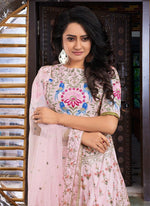 Dazzling Pink Color Silk Fabric Party Wear Lehenga