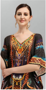 Amazing Multi Color Crepe Fabric Indowestern