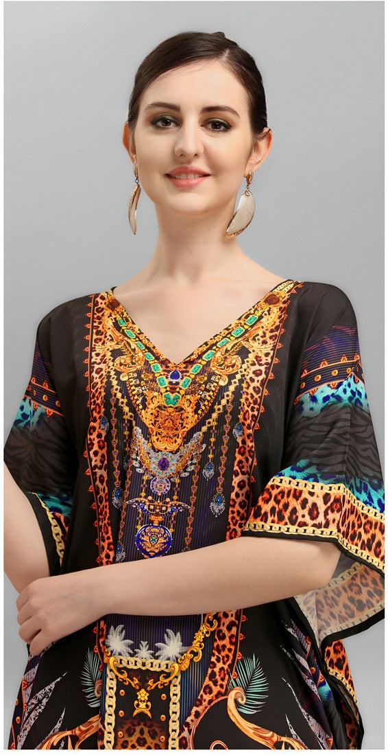 Amazing Multi Color Crepe Fabric Indowestern