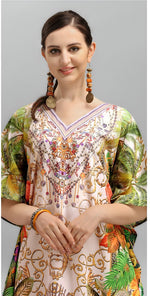 Amazing Cream Color Crepe Fabric Indowestern