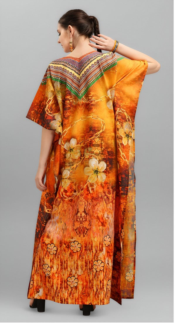Amazing Orange Color Crepe Fabric Indowestern