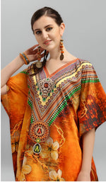Amazing Orange Color Crepe Fabric Indowestern