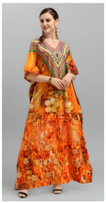 Amazing Orange Color Crepe Fabric Indowestern